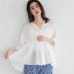 コカ coca 袖ボリュームティアードブラウス (White)