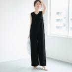 コカ coca エンボスフロントジップオールインワン (Black)