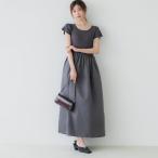 コカ coca ニットドッキング ワンピース (Charcoal)