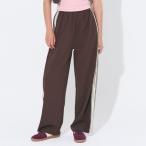 コカ coca カットジョーゼットサイドラインパンツ (Brown)
