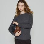 コカ coca アンゴラタッチボートネックニットトップス （Charcoal）