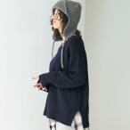 コカ coca ヤク風Vネックニットトップス （Navy）