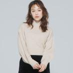 コカ coca 袖バルーンボトルネックニット （Lt.beige）