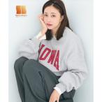 コカ coca ヘビーウェイト裏起毛ビンテージ加工ロゴスウェットトップス （Gray）