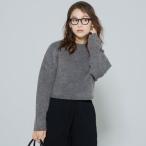 コカ coca 縮絨ニットクロップド丈トップス （Gray）