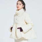 ショッピングcoca コカ coca ウォッシャブル 中綿スタンドカラーフレアブルゾン （Ivory）