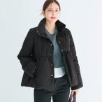 コカ coca ウォッシャブル 中綿スタンドカラーフレアブルゾン （Black）