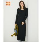 ショッピングcoca コカ coca 2way裏起毛リブIラインワンピース （Black）