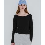 コカ coca ラグランオフショルダーロングTシャツ （Black）