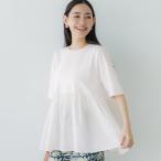 コカ coca クルーネックドッキングカットソー (White)