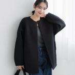 コカ coca ダンボールノーカラーコート (Black)