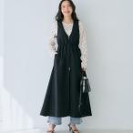 コカ coca パリフワVネックジッパージャンバースカート (Black)