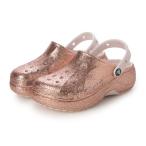 クロックス crocs レディース サンダル バヤ プラットフォーム グリッター クロッグ 208459 （ピンク）
