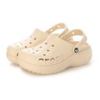 クロックス crocs レディース サンダル 厚底 バヤ プラットフォーム クロッグ 208186 (ベージュ) (ベージュ)