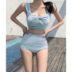  Nina erina Nina et Lina симпатичный бикини 2 позиций комплект [ товары без возможности возврата ] ( голубой )