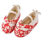 キャサリンコテージ Catherine Cottage 花柄鼻緒の草履風スリッポン （紅地に椿[RED]）