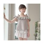 キャサリンコテージ Catherine Cottage オフショルリボンスイムウェア【返品不可商品】 （花柄・ベージュ[BEG]）