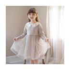 キャサリンコテージ Catherine Cottage レース襟チュールスカートワンピース （長袖・ベージュ[BEG2]）