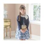 キャサリンコテージ Catherine Cottage 花柄ワンピース＆レース襟ボレロ セットアップ （紺ボレロ×水色[E]）