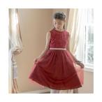 キャサリンコテージ Catherine Cottage ウエストビジューのデコルテ透かしレースドレス （レッド[REDJ]）