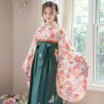 キャサリンコテージ Catherine Cottage 簡単着付けの袴セット （いにしえ華車黄×緑袴[A3]）