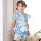 キャサリンコテージ Catherine Cottage フリル甚平 （マリン柄猫ブルー[15JJ]）