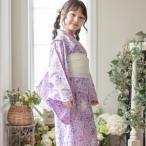 キャサリンコテージ Catherine Cottage ワンピースになる2way浴衣 （小花柄猫ライラック[16]）