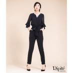 キャサリンコテージ Catherine Cottage フレアスリーブトップス ＆ ウエストタックパンツスーツ （ネイビー）