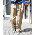 ディッキーズ Dickies 【Dickies / ディッキーズ】イージーパンツ テーパードパンツ ロゴ ウエストゴム 黒 ベージュ 無地 カジュアル