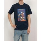 ディズニー Disney メンズ 半袖Tシャツ グラフィックTシャツ レトロ TRDN-9C11025TS （ブルー）