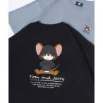ディズニー Disney 2026SS Tom and Jerry/トムとジェリー オーバーサイズ ワンポイント サガラ刺繍 半袖Tシャツ レディース