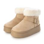 デデス Dedes 厚底ベルトデザインムートンブーツ / 6414 （ベージュ）