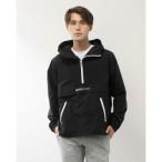 デサント DESCENTE メンズ ウインドジャケット ナイロンスパンライク アノラックパーカー DMMWJF10 (BK)