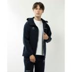 ショッピングデサント デサント DESCENTE メンズ クロスジャケット HEATNAVI ソフトシェル バックロゴ フルジップフーディー DMMWJF13 （NV）