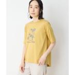 デコイ DECOY 【冷感】【UVカット】ひやさらコットン プリント&刺繍Tシャツ (マスタード)