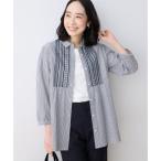 ショッピングnixon デコイ DECOY 刺しゅうストライプブラウス （ネイビー）