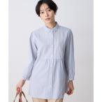 ショッピングnixon デコイ DECOY 刺しゅうストライプブラウス （ブルー）