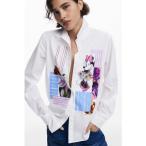 ショッピングミニー デシグアル Desigual ミニーフラワーシャツ （ホワイト）