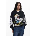 デシグアル Desigual ミニーマウスのスウェット (グレー/ブラック)