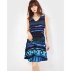 デシグアル Desigual ワンピース半袖 DUNA (ブルー)