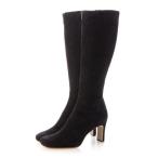 ショッピングロングブーツ ダイアナ DIANA ロングブーツ （黒スエード）