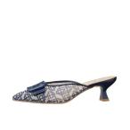 ダイアナ DIANA ミュールパンプス （ダークブルー生地）