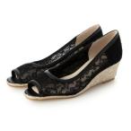 ウェッジパンプス (黒メッシュ)DIANA WELL FIT ダイアナウェルフィット