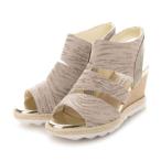 エスプレッソ Espresso プリントレザー 楽ちん キラキラコンフォートブーツサンダル （ベージュ）