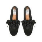 ショッピングバレエ 【25AW】エマ フランシス Emma Francis リボン レースアップ バレエシューズ （ブラック サテン）