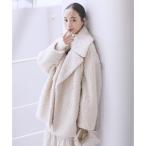 アースミュージックアンドエコロジー earth music&amp;ecology ループファーコート （アイボリー）