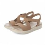 エコー ECCO ECCO フロート 本革 レディース フラット ストラップ サンダル EU36 (NUDE)