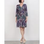 閉店セール★エジェリ EGERIE Paris 大人のきれい系ワンピ （パープル）