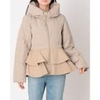 ショッピングフリル エグランティーヌ EGLANTINE 裾フリルダウンジャケット （モカ）