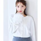 エイミーイストワール eimy istoire フェイクフェザーカフスカーデ (WHITE)